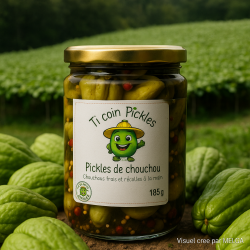 Pickles de Chouchou ou Chayotte– Ti Coin Pickels | Frais, croquant et 100% local