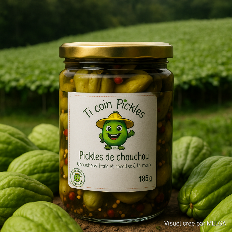 Pickles de Chouchou ou Chayotte– Ti Coin Pickels | Frais, croquant et 100% local
