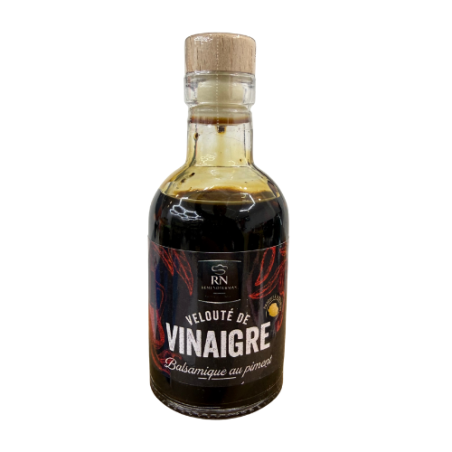 Velouté de vinaigre balsamique au piment – RN Vanille | Condiment artisanal de caractère