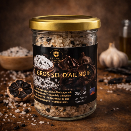 Gros sel d’ail noir Exotic Flavors La Réunion 250 g épicerie fine