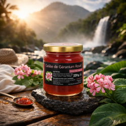 Gelée de Géranium Rosat Réunion – Nature & Gourmandises | Gelée florale artisanale