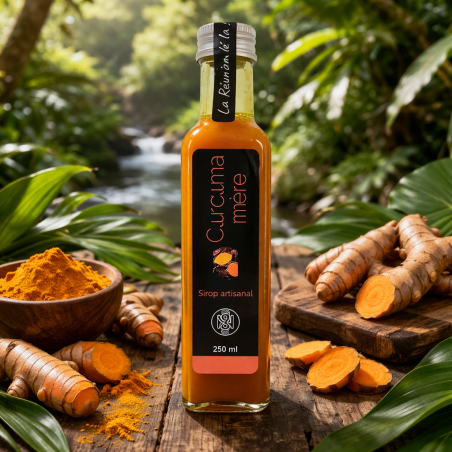 Sirop de Curcuma 250 ml – Nature & Gourmandises | Curcuma de La Réunion