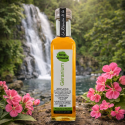 Sirop de Géranium – Nature & Gourmandises | L’expression florale d’exception réunionnaise Élaboré avec exigence par Nature & Gou