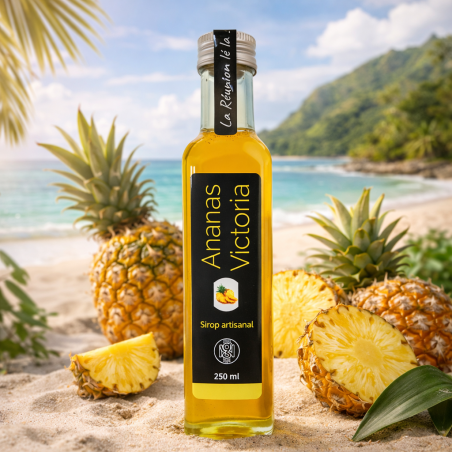 Sirop d’Ananas Victoria – L’intensité du fruit d’exception de La Réunion Issu de l’un des fruits les plus réputés au monde, ce s