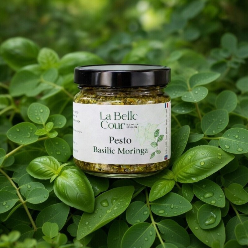 Pesto Basilic Moringa Bio – La Belle Cour | Île de la Réunion
