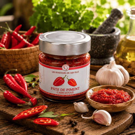 Pâte de Piment Cabri Rouge Artisanale 115 g | Les Douceurs de Sar'Elle | MELGA
