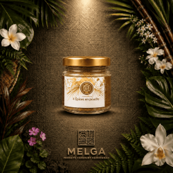 4 Épices en poudre 35g – Mélange d’épices réunionnais artisanal