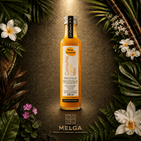 Sirop Curcuma Citron Miel – Nature & Gourmandises | Sirop artisanal Réunion