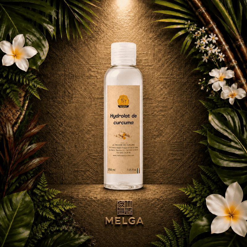 Hydrolat de Curcuma – Eau florale naturelle de La Réunion | Bienfaits apaisants, purifiants et anti-âge