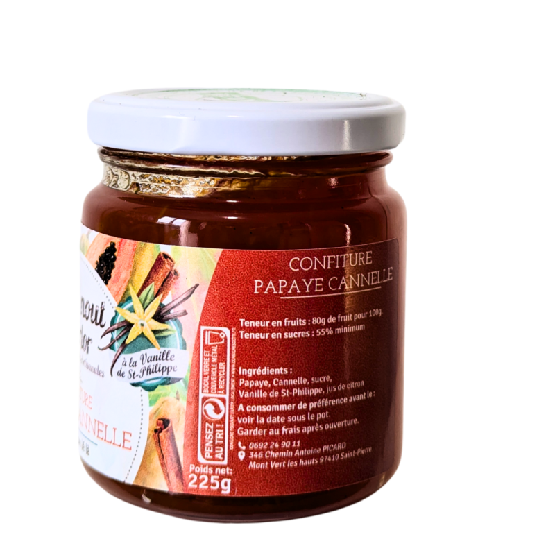 CONFITURE  PAPAYE CANNELLE - Le Goût Nout'Zarlor