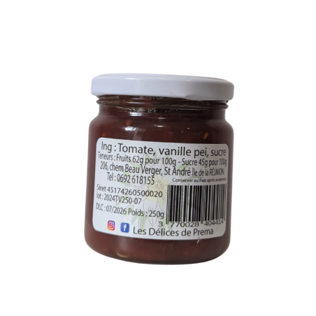 Confiture TOMATE- VANILLE PEI - Les délices de Préma