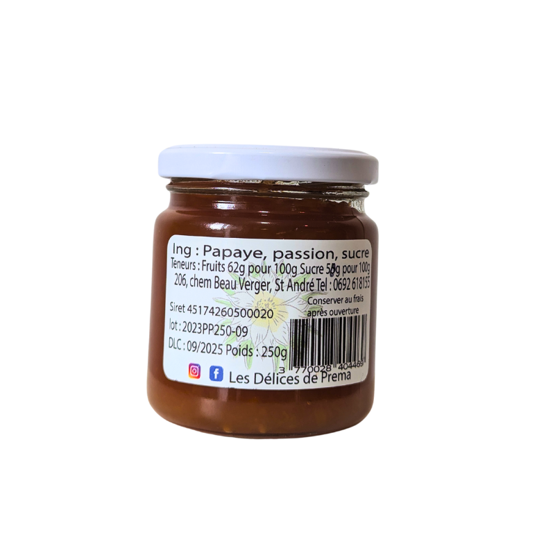 CONFITURE DELICE DE PREMA  PAPAYE PASSION