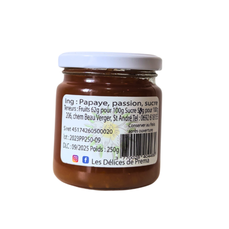 CONFITURE DE PAPAYE PASSION - Les Délices de Préma par la championne des confituriers 2023