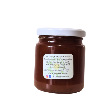 CONFITURE PAPAYE -VANILLE - Les délices de Préma