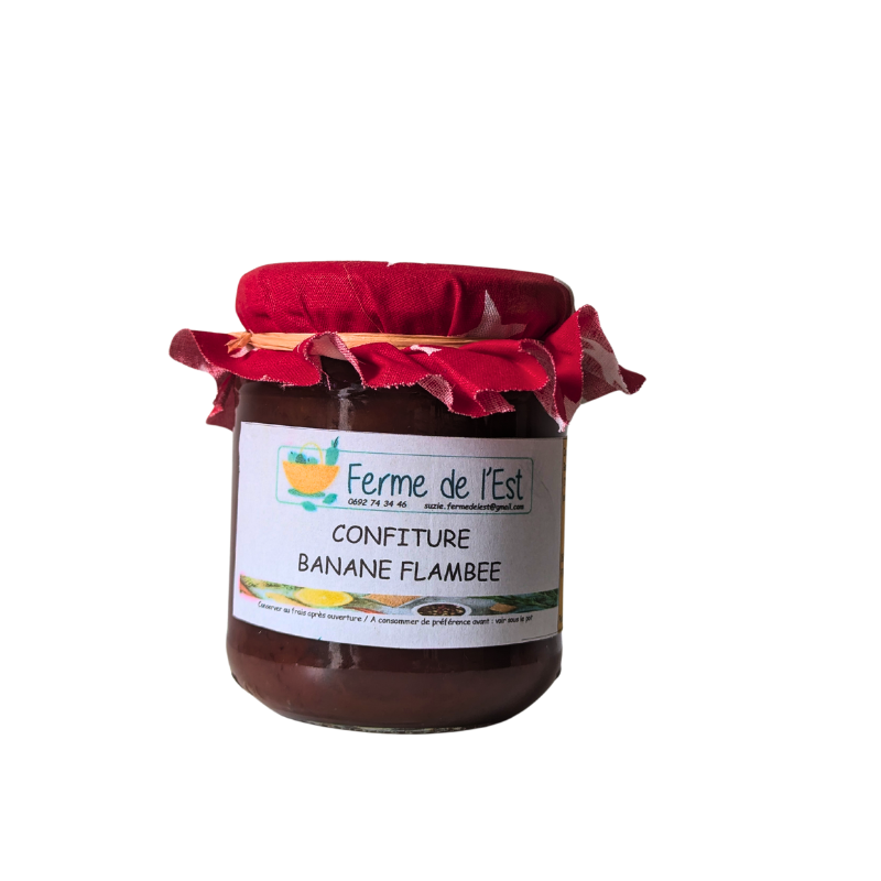 CONFITURE BANANE FLAMBEE La Ferme de L'Est