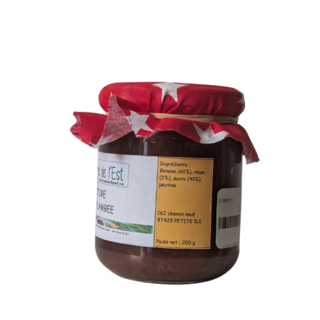 CONFITURE BANANE FLAMBEE La Ferme de L'Est