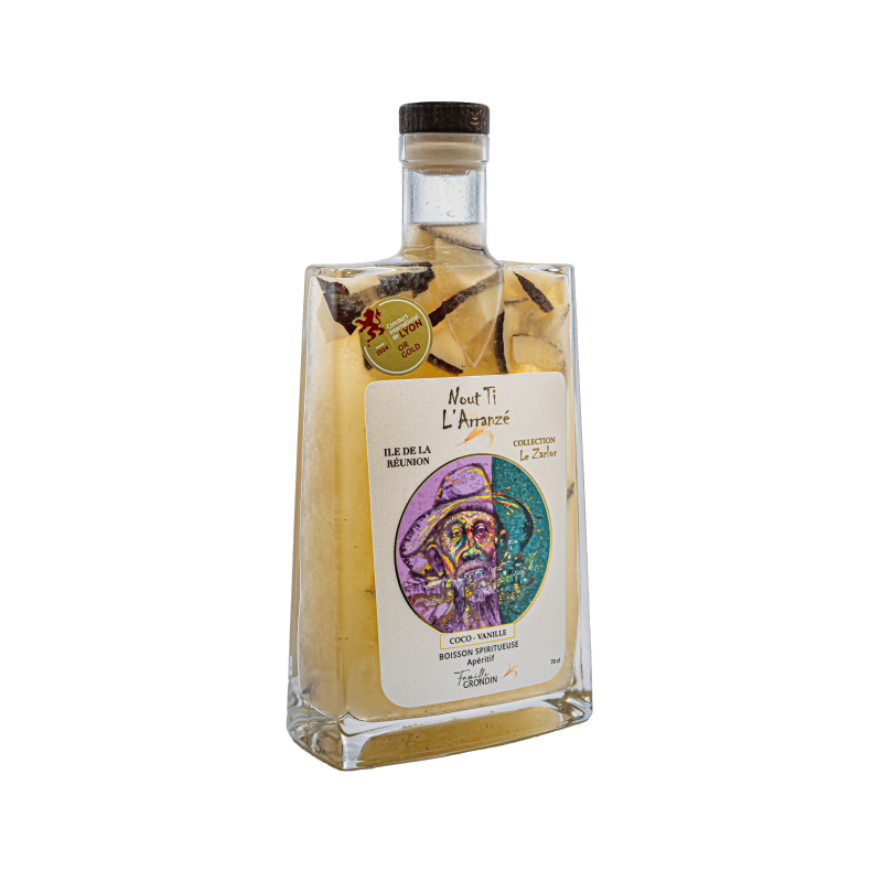 NOUT TI L’ARRANZE - Rhum Arrangé Coco Vanillle, médaille d'Or au concours de Lyon, la plus belle référence proposée par NTL