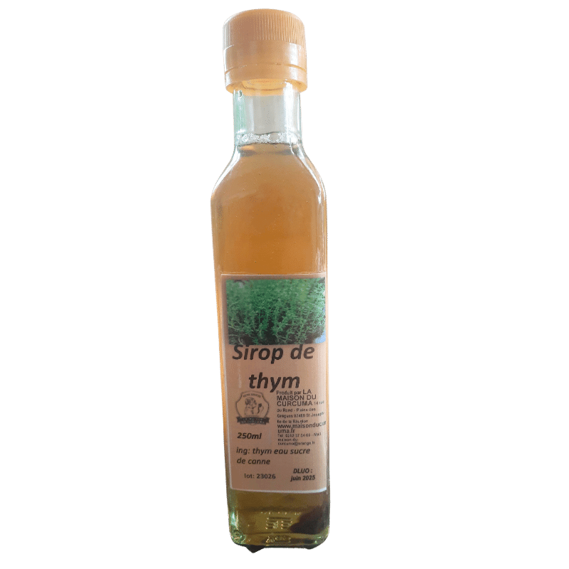 Sirop de Thym de la Maison du Curcuma Mémé Rivière