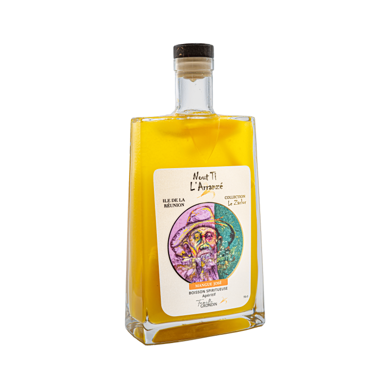 NOUT TI L’ARRANZE -Mangue José de la famille Grondin, le rhum arrangé à la mangue avec la meilleure variété.