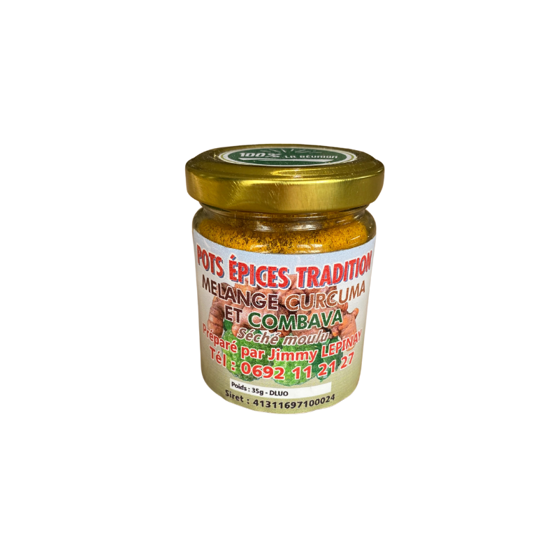 🇷🇪 - Mélange Combava & Curcuma – Épices Créoles Exquises - Par Jimmy LEPINAY - Pots Epices Tradition