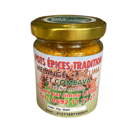 🇷🇪 - Mélange Combava & Curcuma – Épices Créoles Exquises - Par Jimmy LEPINAY - Pots Epices Tradition