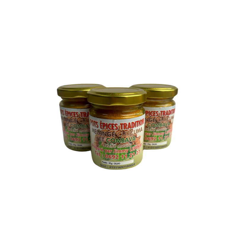 🇷🇪 - Mélange Combava & Curcuma – Épices Créoles Exquises - Par Jimmy LEPINAY - Pots Epices Tradition
