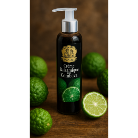La Crème Balsamique au Combava de la Maison du Curcuma né de la collaboration entre la maître Vinaigrier CHAIX et Mémé Rivière