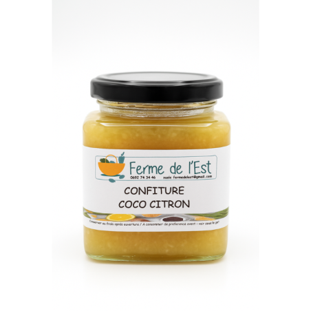 Confiture Artisanale Coco Citron – Ferme de l’Est